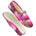 Pink Tulip Print Casual Shoes