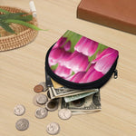 Pink Tulip Print Coin Purse