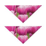 Pink Tulip Print Dog Bandana