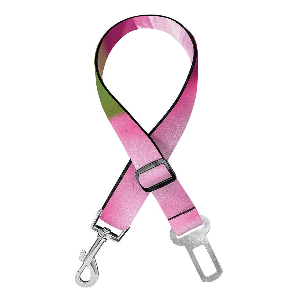 Pink Tulip Print Dog Seat Belt