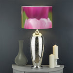 Pink Tulip Print Drum Lamp Shade