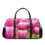 Pink Tulip Print Duffle Bag