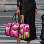 Pink Tulip Print Duffle Bag