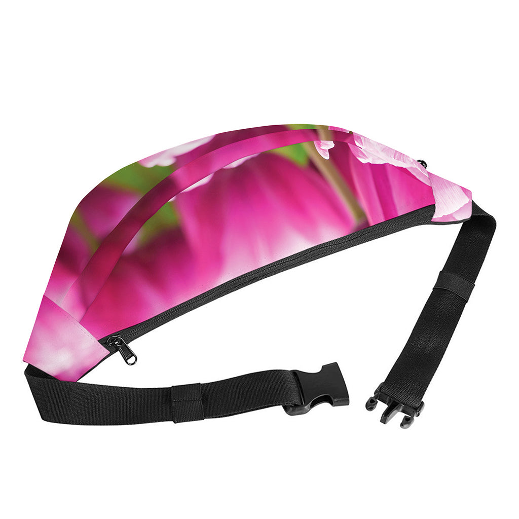Pink Tulip Print Fanny Pack