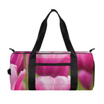 Pink Tulip Print Gym Bag