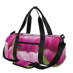Pink Tulip Print Gym Bag