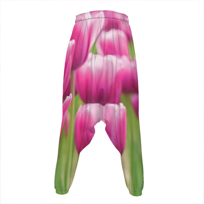 Pink Tulip Print Hammer Pants