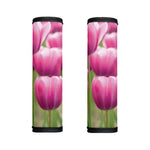 Pink Tulip Print Handle Covers