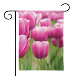 Pink Tulip Print House Flag