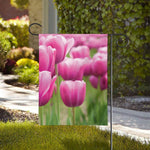 Pink Tulip Print House Flag
