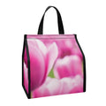 Pink Tulip Print Insulated Lunch Tote