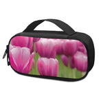 Pink Tulip Print Insulin Cooler Travel Case