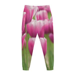 Pink Tulip Print Jogger Pants