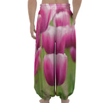 Pink Tulip Print Lantern Pants