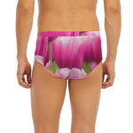 Pink Tulip Print Men's Briefs