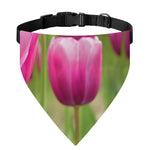 Pink Tulip Print Over The Collar Dog Bandana