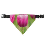 Pink Tulip Print Over The Collar Dog Bandana