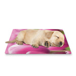 Pink Tulip Print Pet Cooling Mat Cover