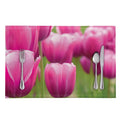 Pink Tulip Print Placemat