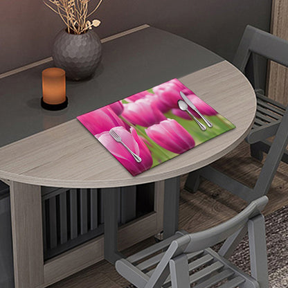 Pink Tulip Print Placemat