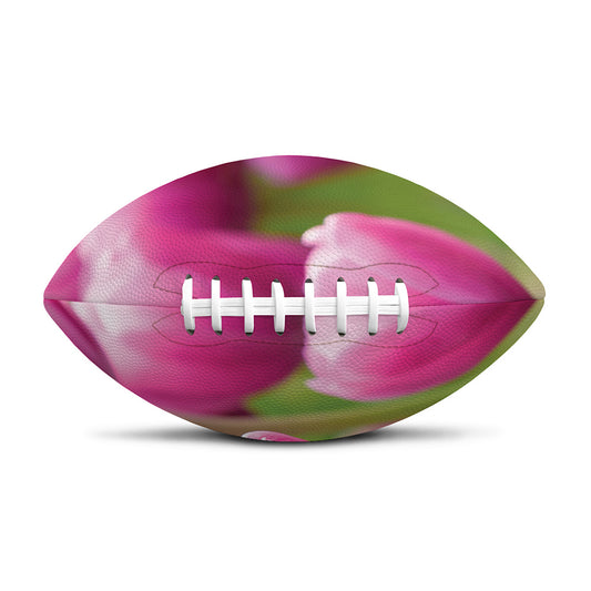 Pink Tulip Print Rugby Ball