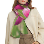 Pink Tulip Print Scarf