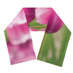 Pink Tulip Print Scarf