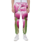 Pink Tulip Print Scuba Joggers