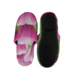 Pink Tulip Print Slippers