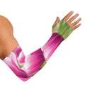 Pink Tulip Print Sun Protection Arm Sleeves