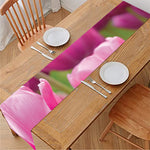 Pink Tulip Print Table Runner