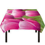 Pink Tulip Print Tablecloth