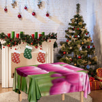 Pink Tulip Print Tablecloth