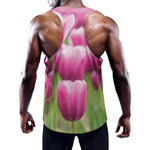 Pink Tulip Print Training Tank Top