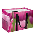 Pink Tulip Print Utility Tote Bag