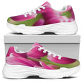 Pink Tulip Print White Chunky Shoes