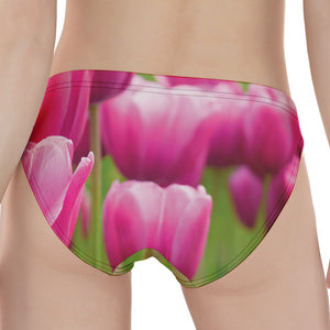 Pink Tulip Print Women's Panties