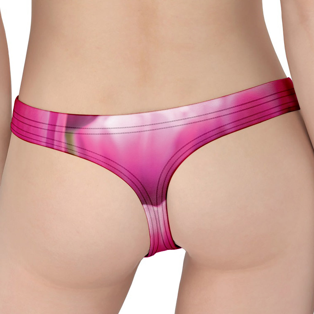 Pink Tulip Print Women's Thong