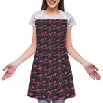 Pink Tyrannosaurus Fossil Pattern Print Adjustable Apron