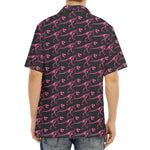 Pink Tyrannosaurus Fossil Pattern Print Aloha Shirt