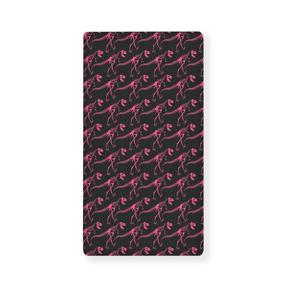 Pink Tyrannosaurus Fossil Pattern Print Baby Crib Sheet