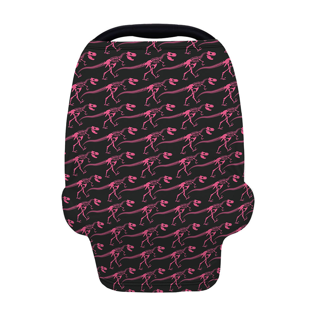 Pink Tyrannosaurus Fossil Pattern Print Baby Seat Cover