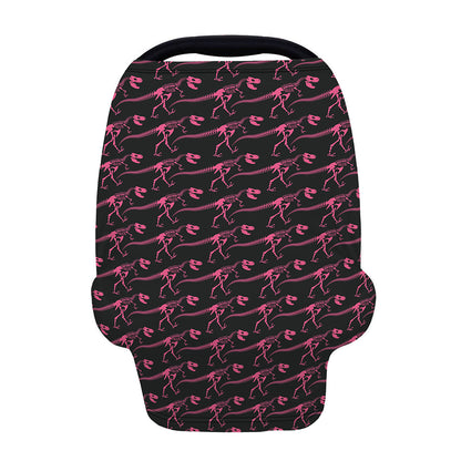 Pink Tyrannosaurus Fossil Pattern Print Baby Seat Cover