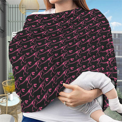 Pink Tyrannosaurus Fossil Pattern Print Baby Seat Cover