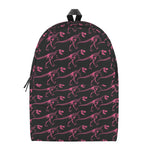 Pink Tyrannosaurus Fossil Pattern Print Backpack