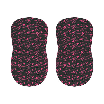Pink Tyrannosaurus Fossil Pattern Print Bar Stool Covers