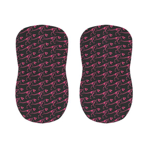 Pink Tyrannosaurus Fossil Pattern Print Bar Stool Covers