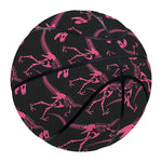 Pink Tyrannosaurus Fossil Pattern Print Basketball