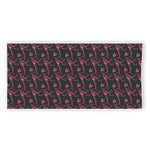 Pink Tyrannosaurus Fossil Pattern Print Beach Towel