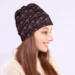 Pink Tyrannosaurus Fossil Pattern Print Beanie